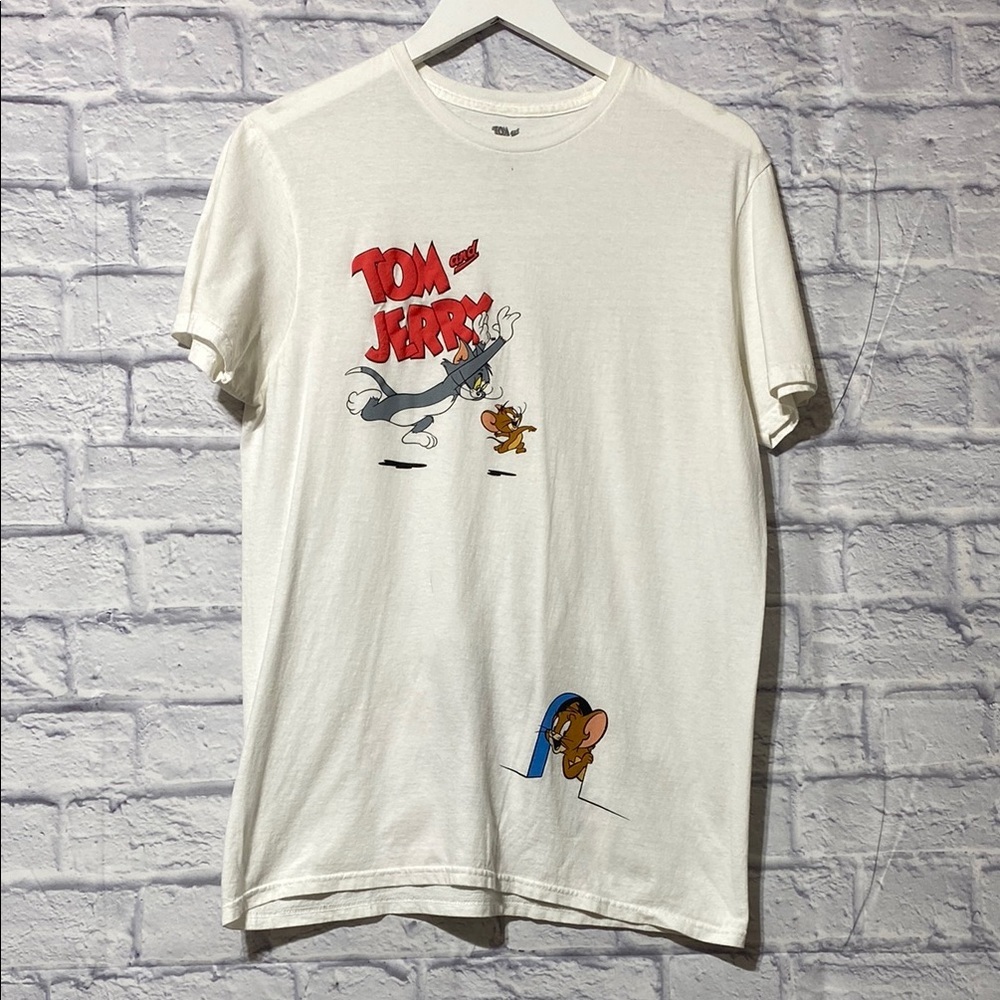 Tom and Jerry White Graphic T-Shirt